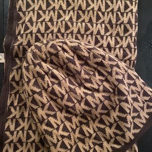 Michael Kors Hat and Scarf Matching Set